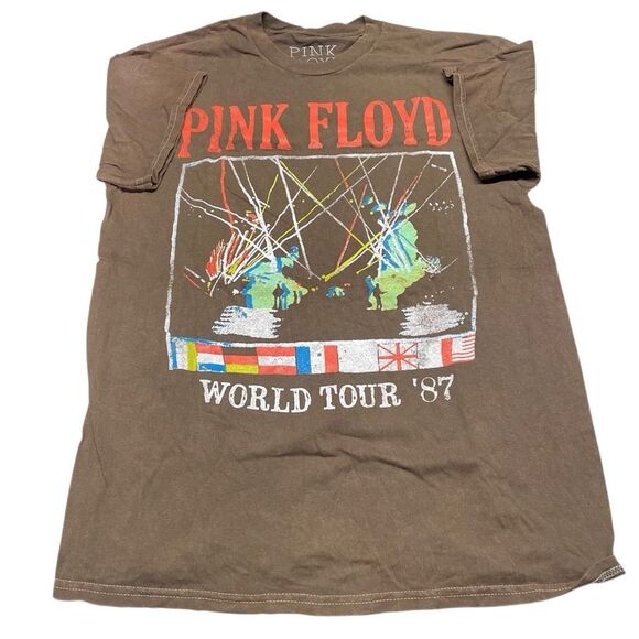 Pink Floyd Brown Acid Wash World Tour '87 Tee N0354 - Picture 2 of 6